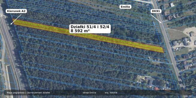 Działka inwestycyjna na sprzedaż – Emilia