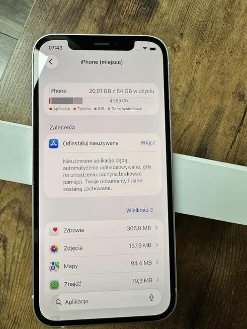 iPhone 12 white biały bardzo dobry stan nowa bateria
