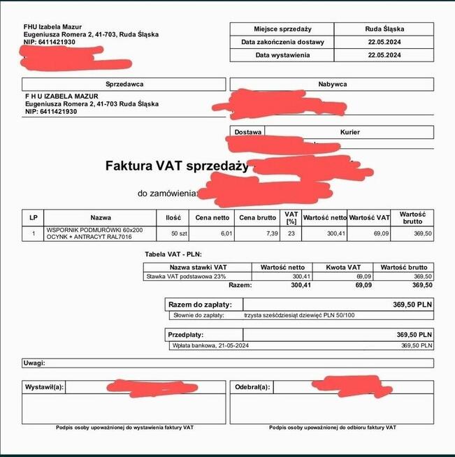 Komplet zestaw wspornik wsporniki podmurówki 60x200 ocynk an