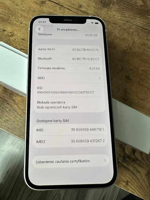 iPhone 12 white biały bardzo dobry stan nowa bateria
