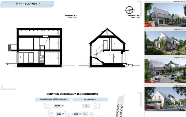 NOWOCZESNY DOM > 119,5 m2 > W OTOCZENIU ZIELENI