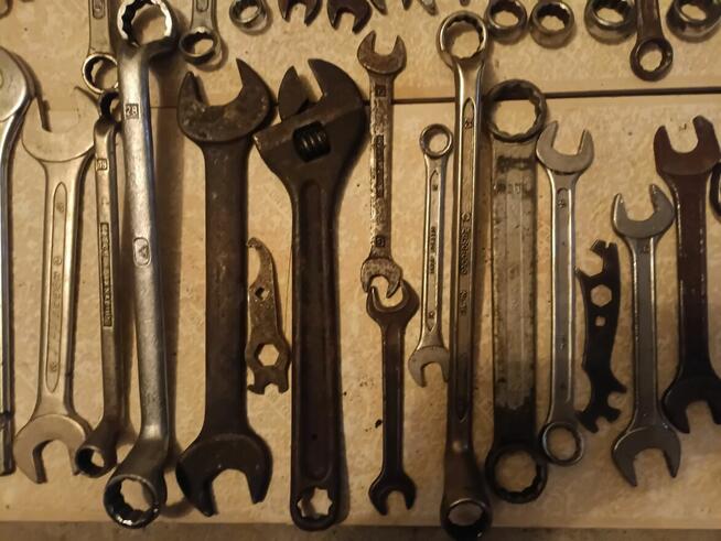 Stare klucze płaskie duży zestaw