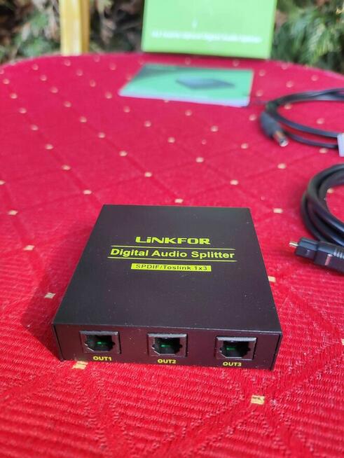Rozdzielacz Audio Optyczny Toslink SPDIF TV DVD BlueRay PS4