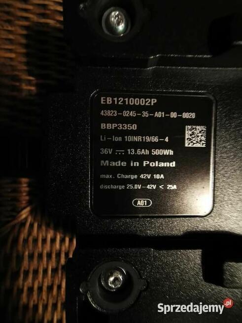 Akumulator Bosch PowerPack 500 13,6Ah SMART na tylnybagażnik