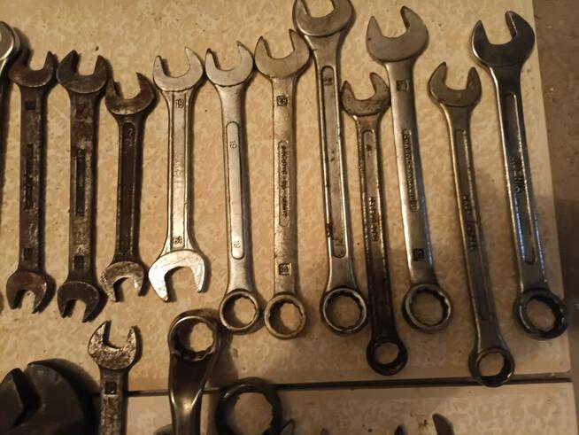 Stare klucze płaskie duży zestaw