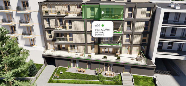 NOWE Mieszkanie 42,29 m2 > ul. Klonowa