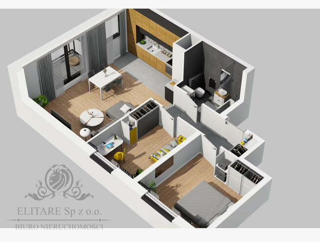 Mieszkanie 3pok, 58,35m2 z balkonem, ogrz.miejskie Krzyki, Partynice Wrocław