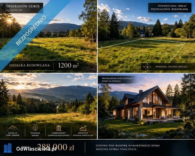 Świeradów-Zdrój i działka 1200 m² .Prywatność. Prestiż. Potrncjał