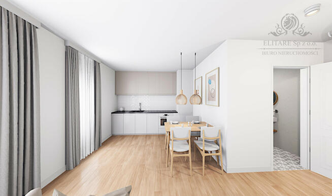 Apartament 2 pok. 42,02m2 z loggią, ogrzewanie miejskie /obok Sky Tower