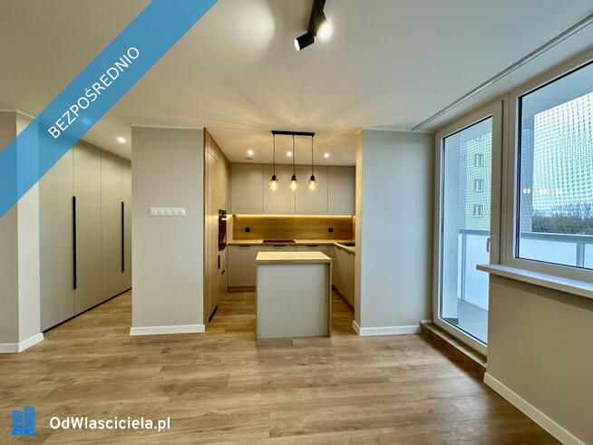 3-POK. Salon z Aneksem, PRALNIA, Balkon Do Wprowadzenia, Bez Prowizji