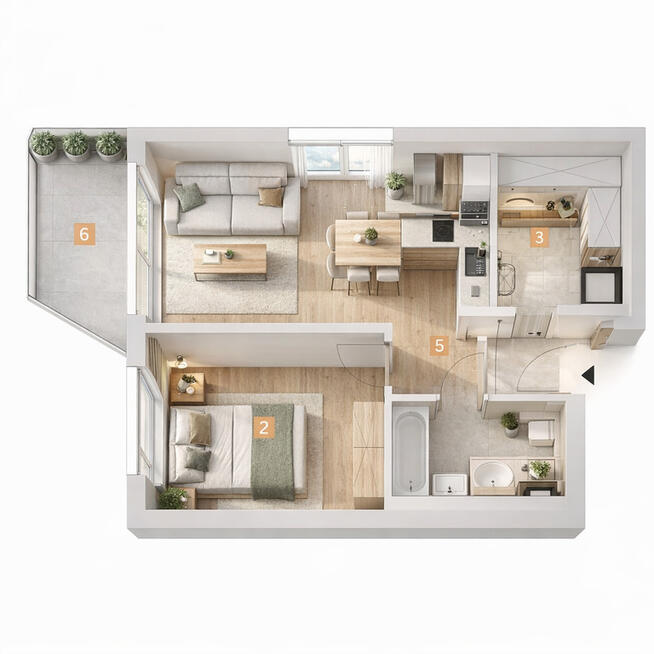 ⭐ Sosnowiec Zagórze 2 pokoje narożne balkon ⭐