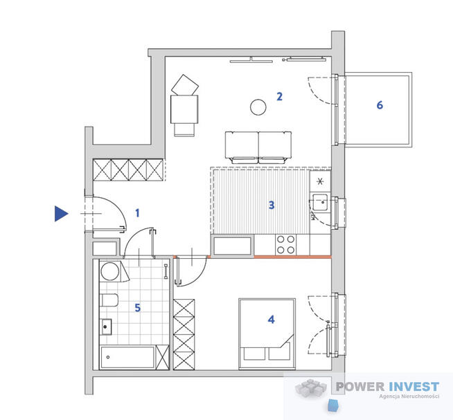Komfortowe 2 pokojowe w nowym bloku, wyposażone