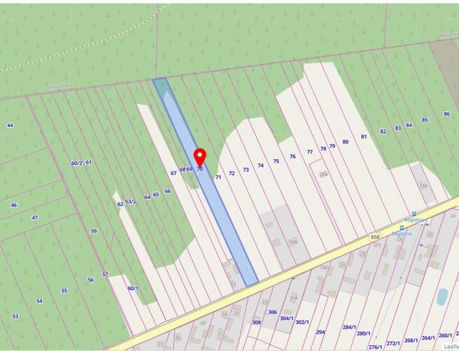 Wyjątkowa, duża działka z lasem i mediami.