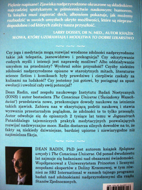 Zjawiska nadprzyrodzone, dr Dean Radin. Joga, jasnowidztwo