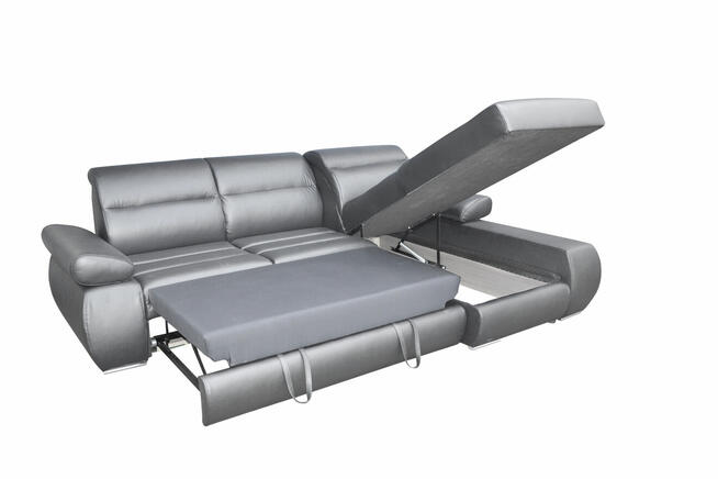 Narożnik Panama 100% skóra, spanie i pojemnik!