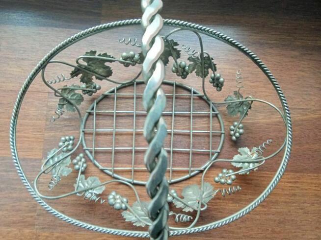 Sprzedam piękny platerowany pleciony kosz na owoce