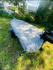 Łódka z przyczepą I silnikiem tohatsu 4 km