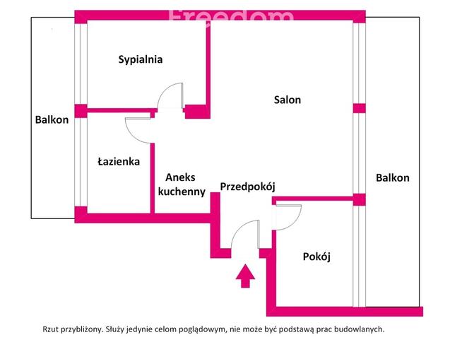 Designerskie 3 pokoje z dwoma tarasami