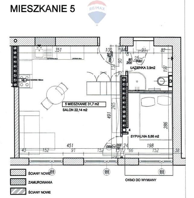Centrum, nowe, 2 pokoje, doposażymy, nr 5