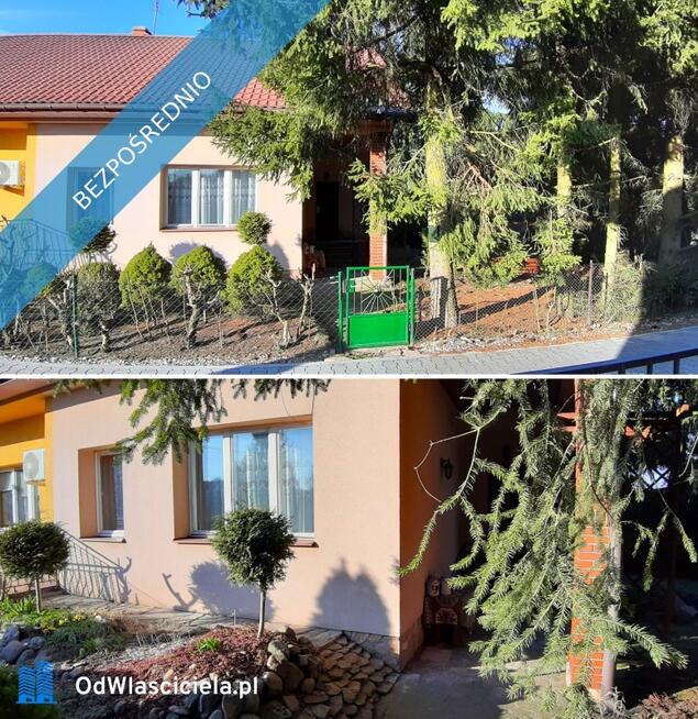 Mały bliźniak, z garażem, nad zalewem.