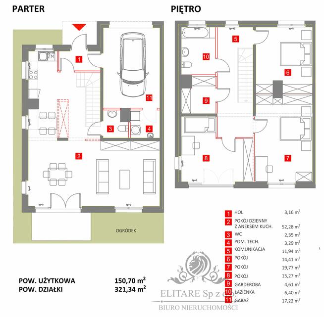 Duży dom szereg SKRAJNY o pow.150,7m2 na działce 321m2, Kąty Wrocławskie