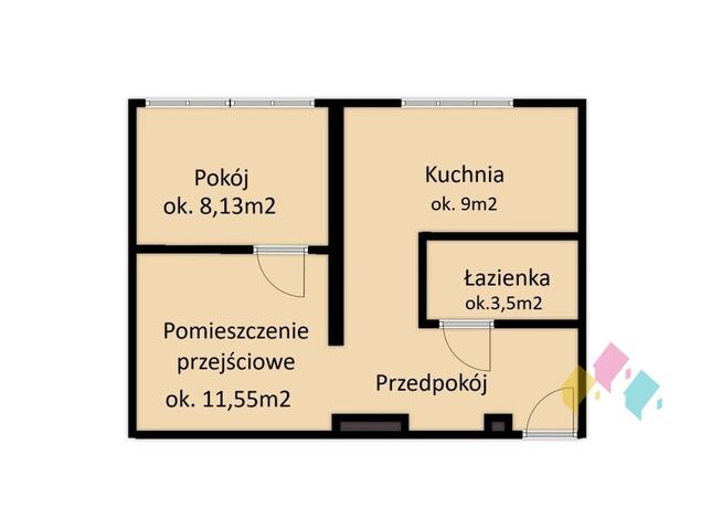 38m2, 2 pokoje, ul. Limanowskiego, do aranżacji
