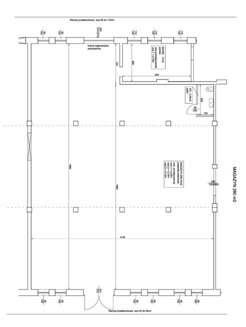 Magazyn 280 m2 z rampą, placem dla TIR