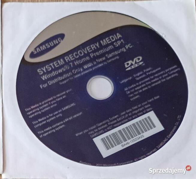 System Windows 7 Home Premium SP1 + System Recovery - NOWE