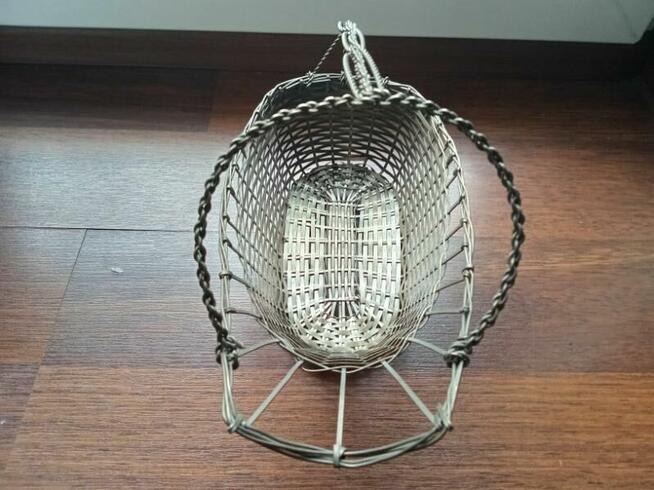 Sprzedam platerowany pleciony koszyk na wino