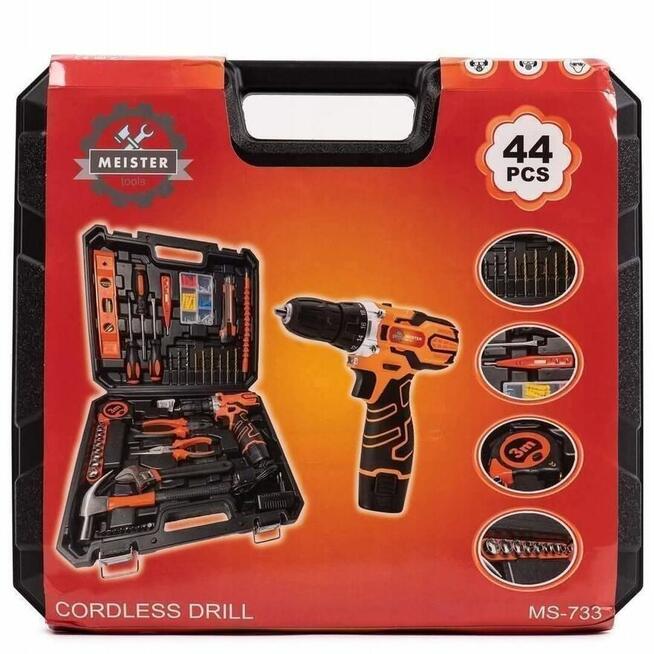 Wkrętarka akumulatorowa - 44 elementy