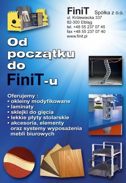 Finit-okleiny, laminaty, sklejka, płyta stolarska, akcesoria