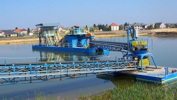 Pogłębiarki, pogłębiarka do wydobycia żwiru i piasku 