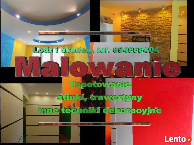 Malowanie, tapetowanie, stiuki, trawertyny, 694688404