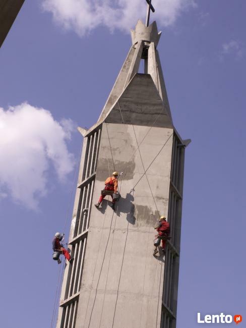 Usługi na wysokości technikami alpinistycznymi AlpRem