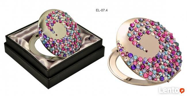 Lusterko kieszonkowe kosmetyczne Corals I z Swarovski