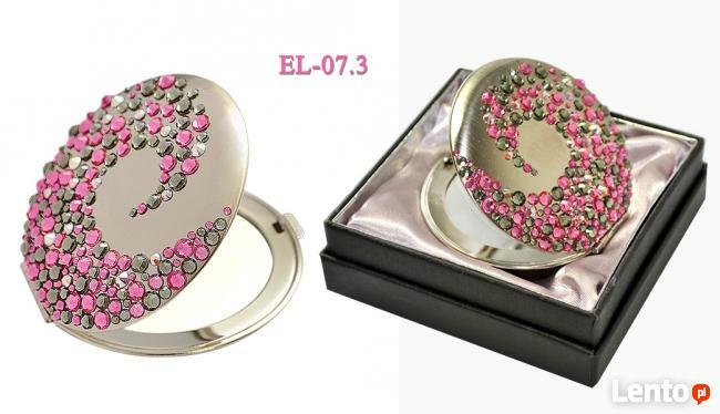 Lusterko kieszonkowe kosmetyczne Corals I z Swarovski