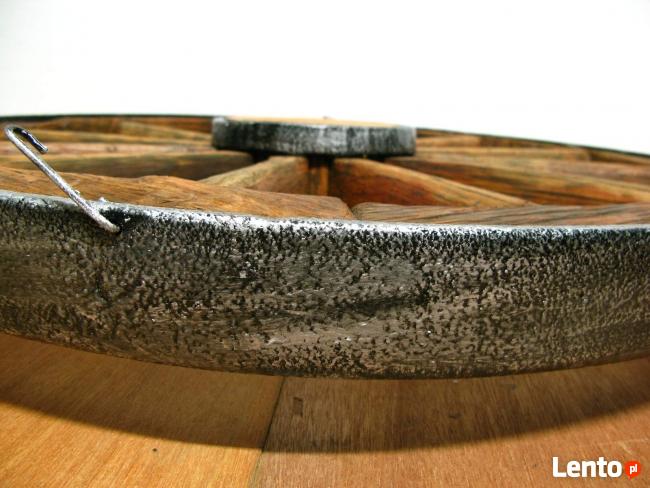 Koło od wozu drabiniastego bryczki powozu żyrandol lampa