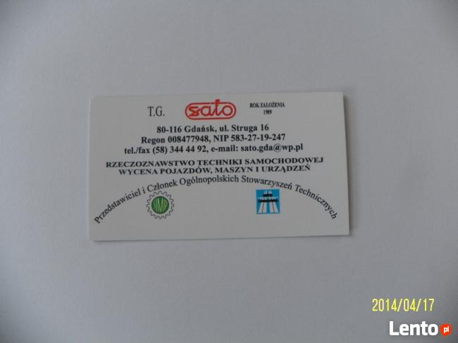 Towarzystwo Gospodarcze SATO Sp. z o.o. Rzeczoznawcy