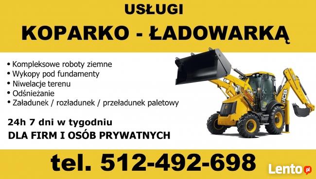 Usługi koparkowe budowlane Malbork koparko-ładowarka TANIO