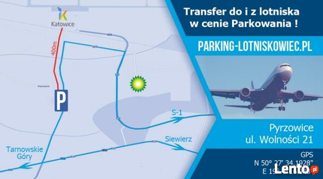 PARKING LOTNISKO PYRZOWICE KATOWICE. DOWÓZ I PRZYWÓZ GRATIS