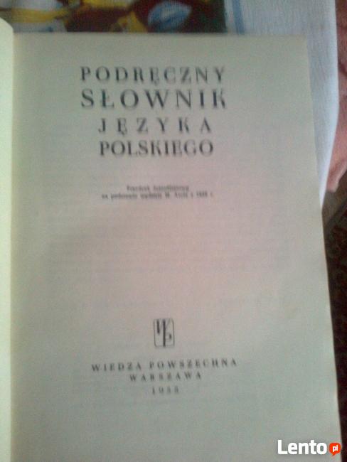 Sprzedam „PODRĘCZNY SŁOWNIK JĘZYKA POLSKIEGO