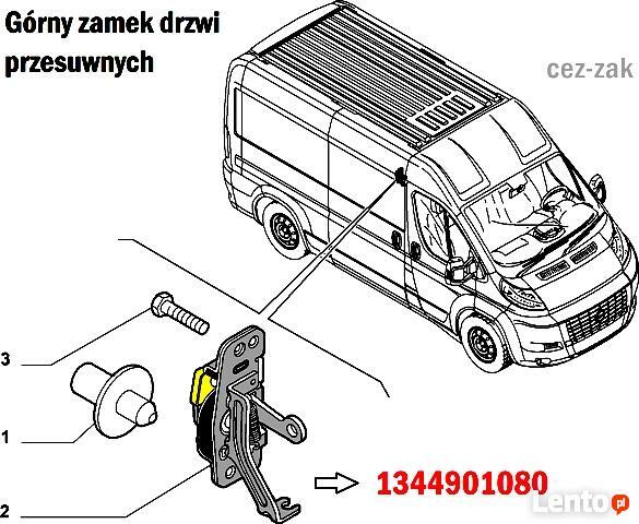 Górny zamek drzwi przesuwnych Citroen Jumper BOXER 2006-