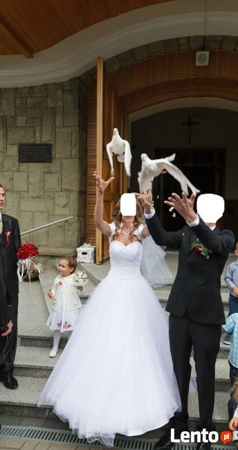 2 BIAŁE GOŁĘBIE NA ŚLUB