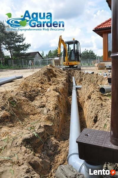 Drenaż melioracyjny, osuszanie działki - trawnika