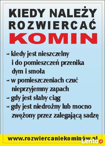 Frezowanie , rozwiercanie komina kominów Lesko , Sanok ,