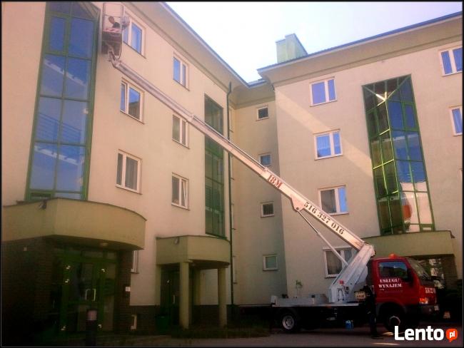 Zwyżka, podnośnik koszowy 18M wynajem/usługi WARSZAWA