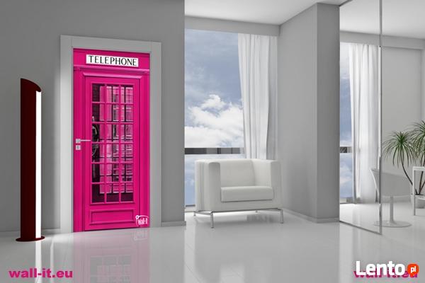 Naklejka angielska budka telefoniczna Naklejki na drzwi