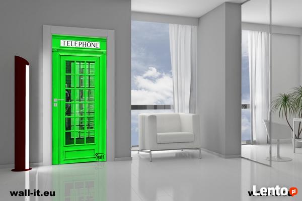 Naklejka angielska budka telefoniczna Naklejki na drzwi