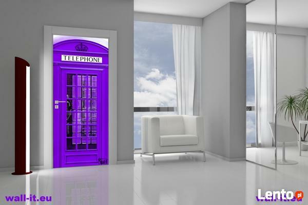 Naklejka angielska budka telefoniczna Naklejki na drzwi