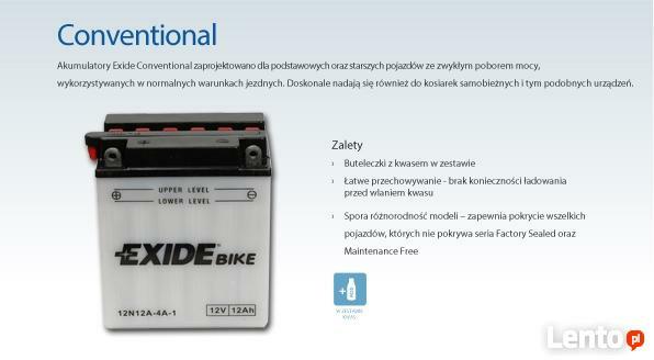 AKUMULATOR EXIDE 12V 12Ah 115A 12N12A-4A-1 KATOWICE